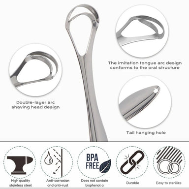 2Pcs Tongue Scrapper Set For Fresh Breath