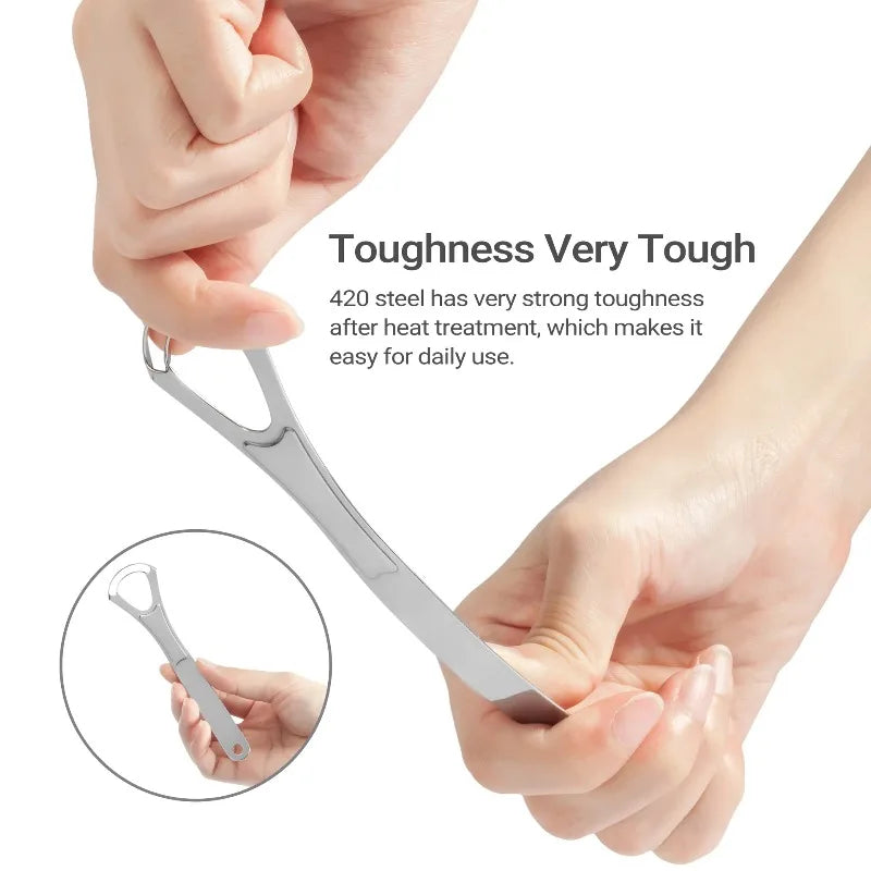 2Pcs Tongue Scrapper Set For Fresh Breath