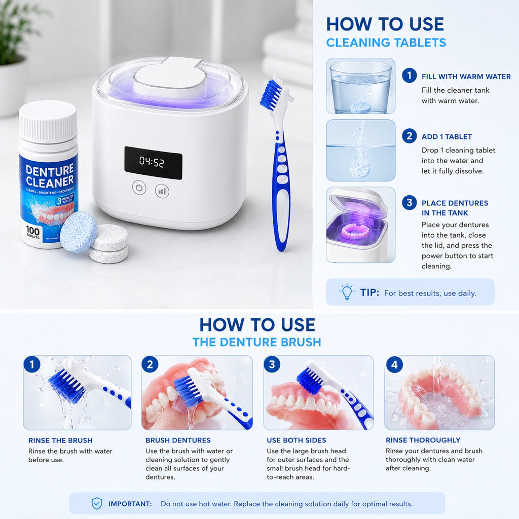 DenSonic | Ultrasonic Denture Cleaning Pro Kit