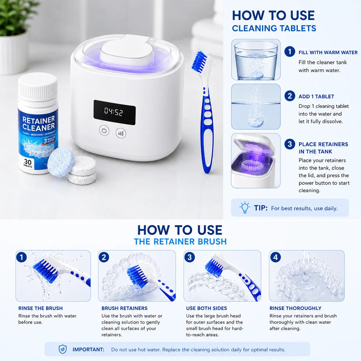 RenSonic™ | Ultrasonic Retainer Cleaning Pro Kit